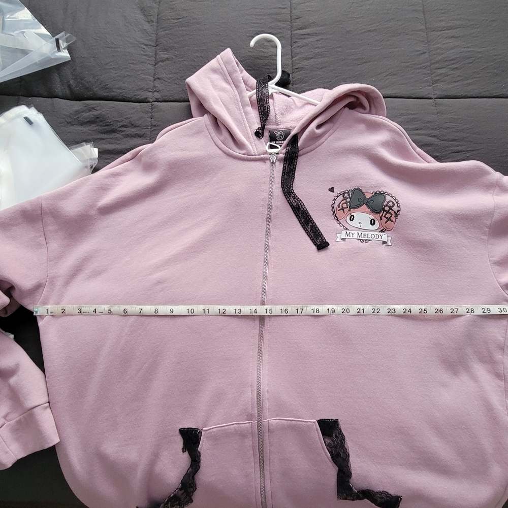 Sanrio My Melody Pink Hooded Jacket with Ribbon Details - Picture 9 of 11